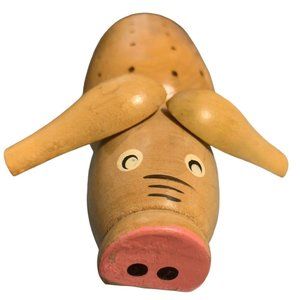 1950's Japanese Wooden Hors D'oeuvre Pig Server